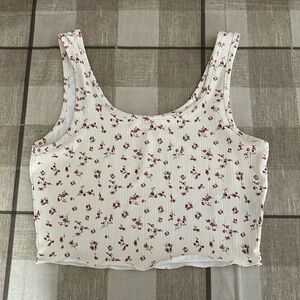 Floral cropped tank